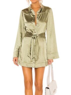 Camila Coelho Olive Green Mini Dress